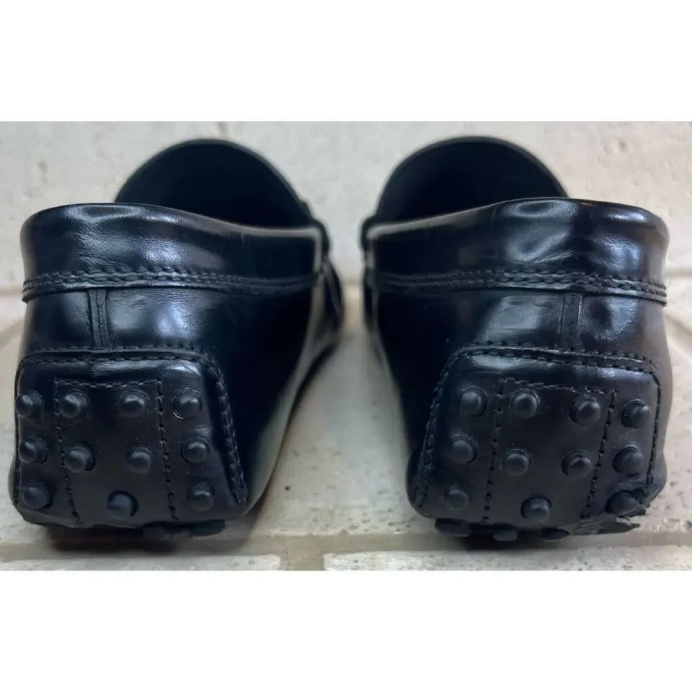 Tod’s Men’s Black Gommino Calf Leather Slip-on Driving Loafers Sz 6